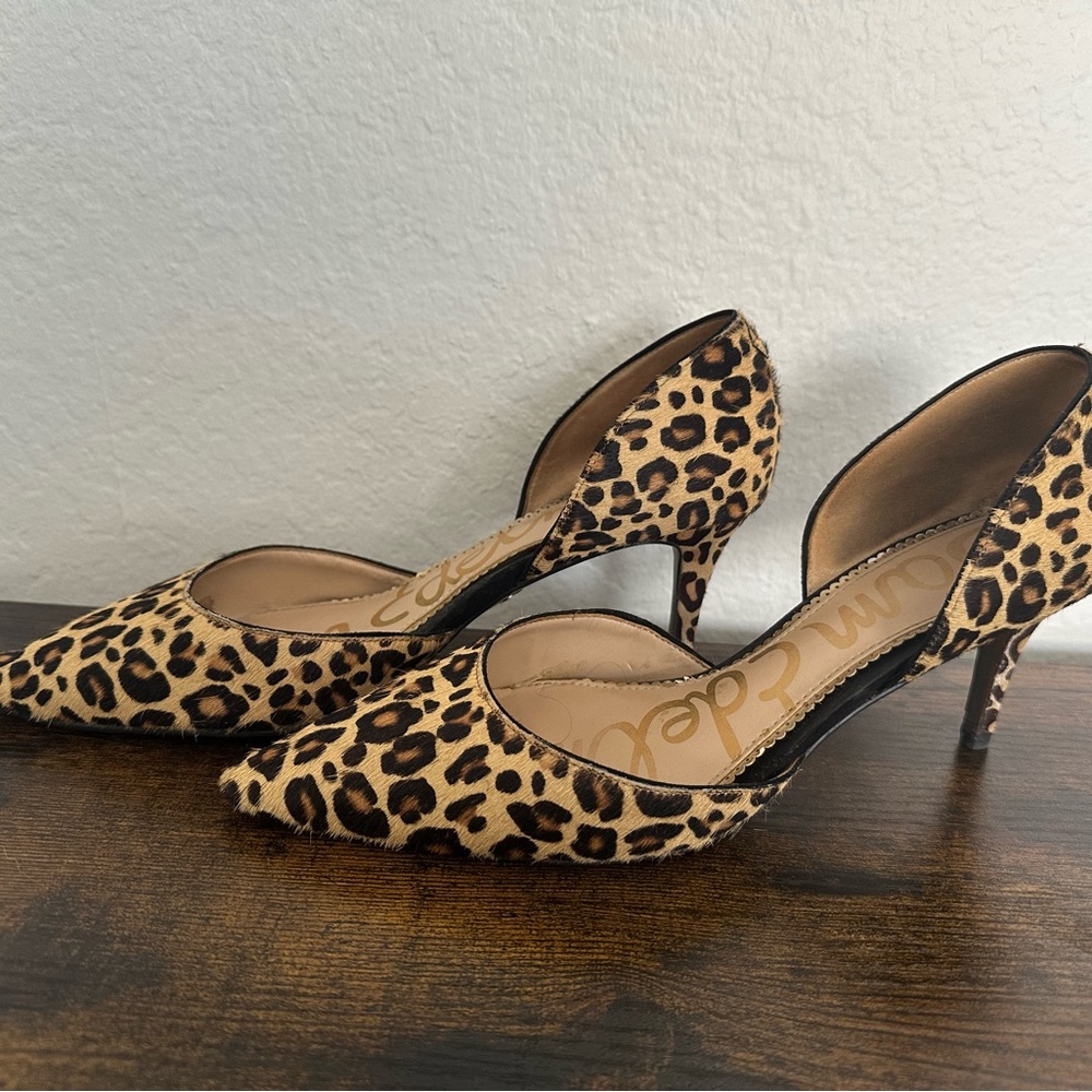 Sam Edelman Jaina Leopard Print Heels 8.5 - Picture 6 of 8